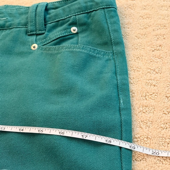 Cider Teal High Waisted Wide Leg Jeans - Picture 2 of 7